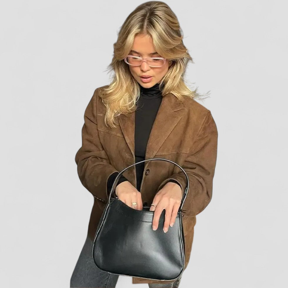 Suede Oversized Blazer Jacket