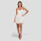 Fringe Feather Mini Cocktail Dress