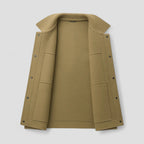 Cashmere Button Front Wool Blend Jacket for Men