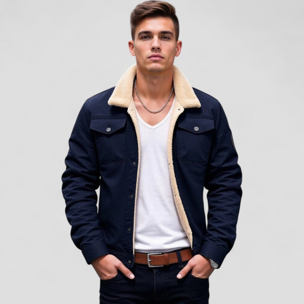 Faux Shearling Lined Winter Jacket