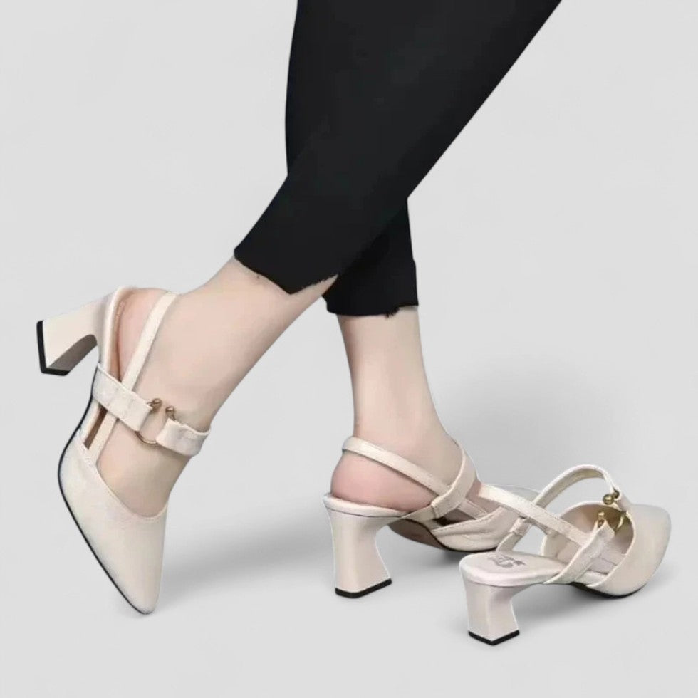 Block Heel Slingback Pumps
