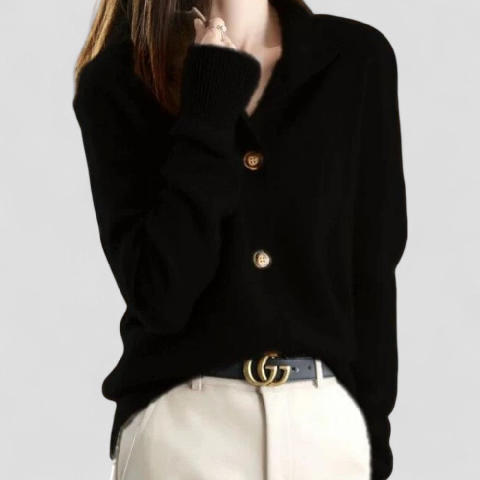 Soft Knit Cashmere Button Up Cardigan for Women