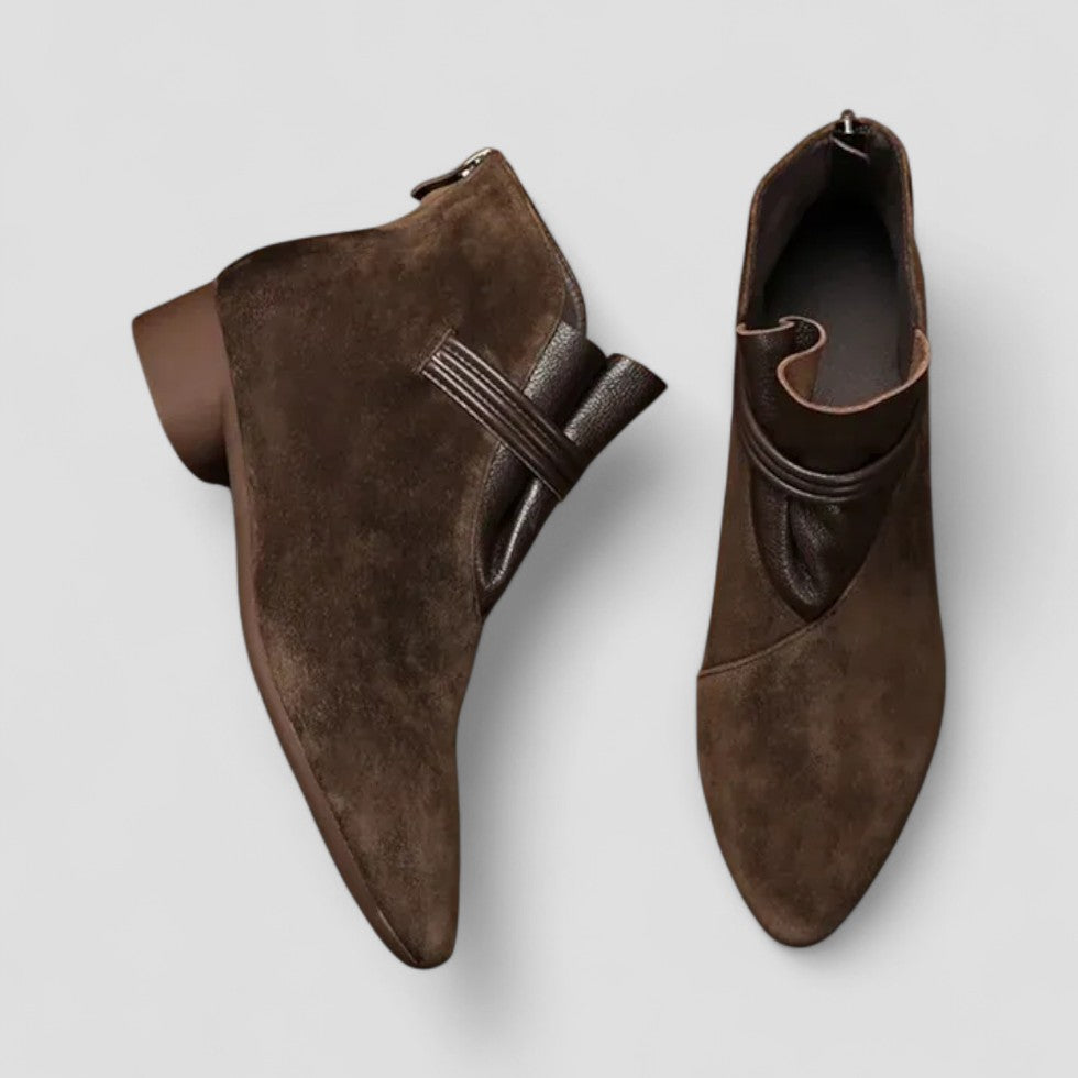 Pointed Toe Low Heel Ankle Boots