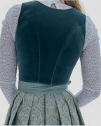 Traditional Bavarian Dirndl Dress with Apron for Women