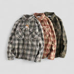 Plaid Corduroy Button Up Shirt