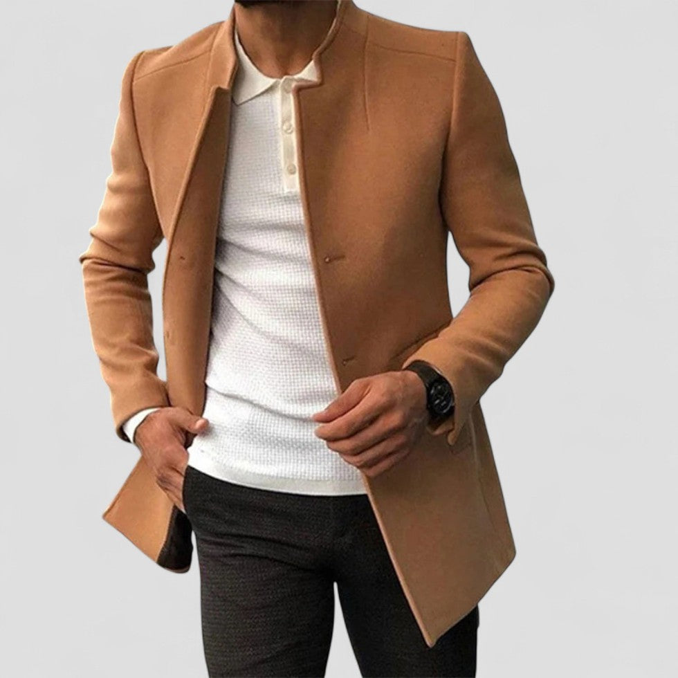 Slim Fit Stand Collar Coat