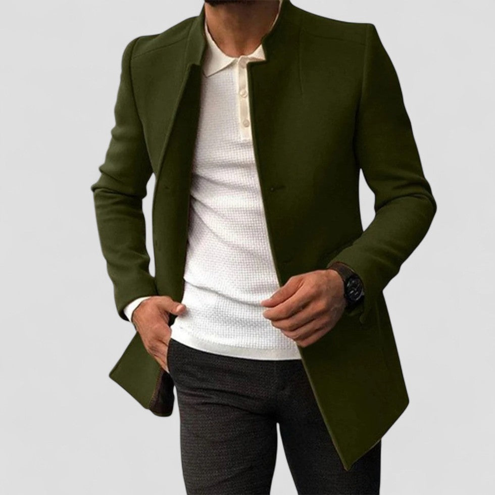 Slim Fit Stand Collar Coat
