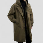 Waterproof Hooded Trench Coat for Men