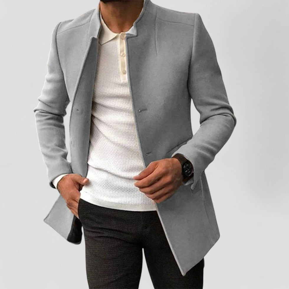 Slim Fit Stand Collar Coat