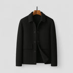 Cashmere Button Front Wool Blend Jacket for Men