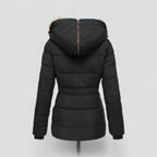Women’s Hooded Winter Puffer Coat with Faux Fur Trim