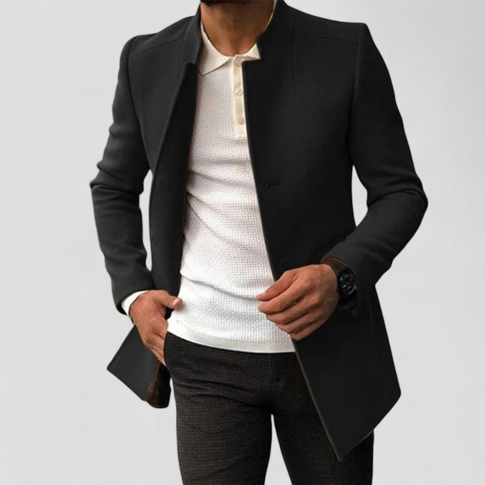 Slim Fit Stand Collar Coat