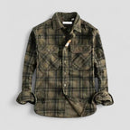 Plaid Corduroy Button Up Shirt