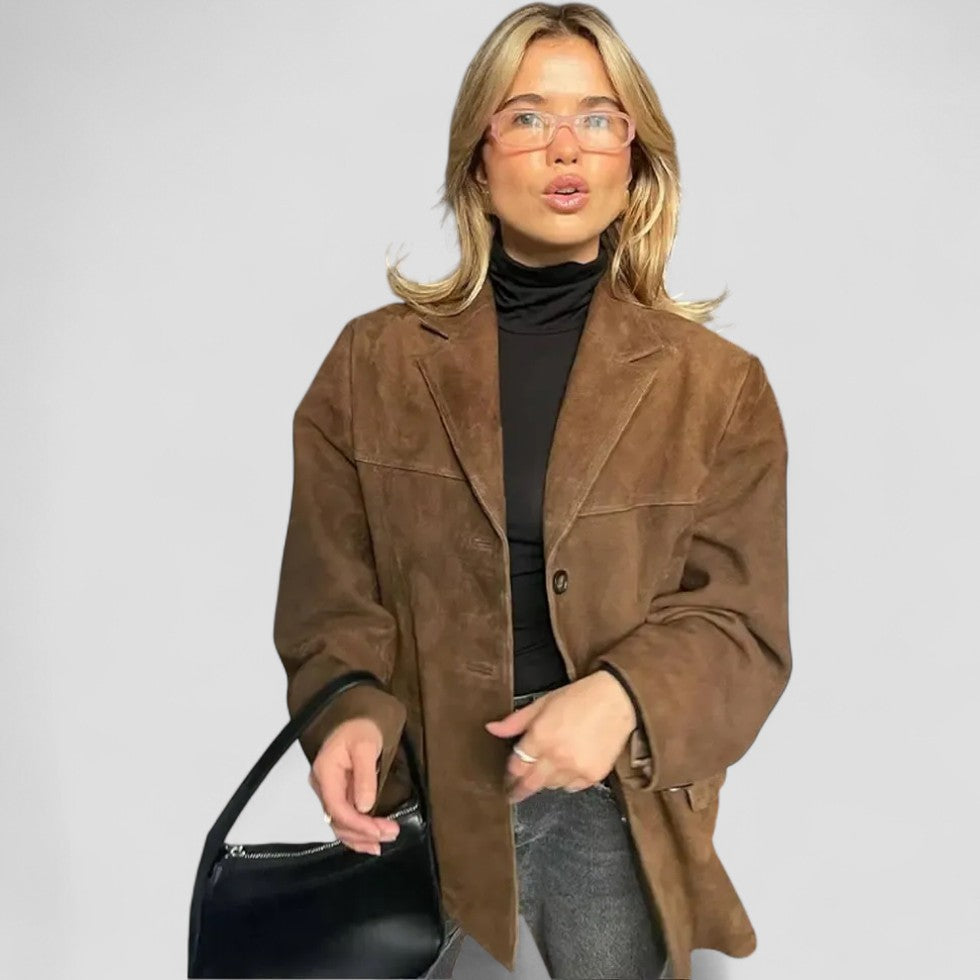 Suede Oversized Blazer Jacket