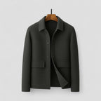 Cashmere Button Front Wool Blend Jacket for Men