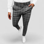 Checked Slim Fit Dress Pants