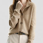 Soft Knit Cashmere Button Up Cardigan for Women
