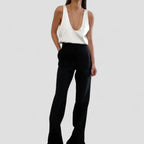 Satin Deep Scoop Neck Tank Top
