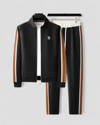 Mens Two Piece Athletic Tracksuit Set with Zip Jacket